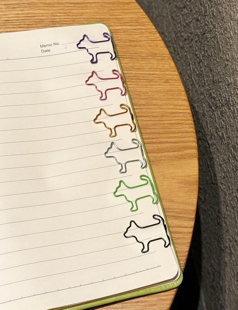 Daxtril Cute Paper Clips, 60PCS Shiba Inu Dog Shaped Paper Clips Animal Bookmarks Clips, Assorted Colors, Fun Office Gifts for Women Men Coworkers Teachers Students Girls Boys, Christmas Gifts - Image 2